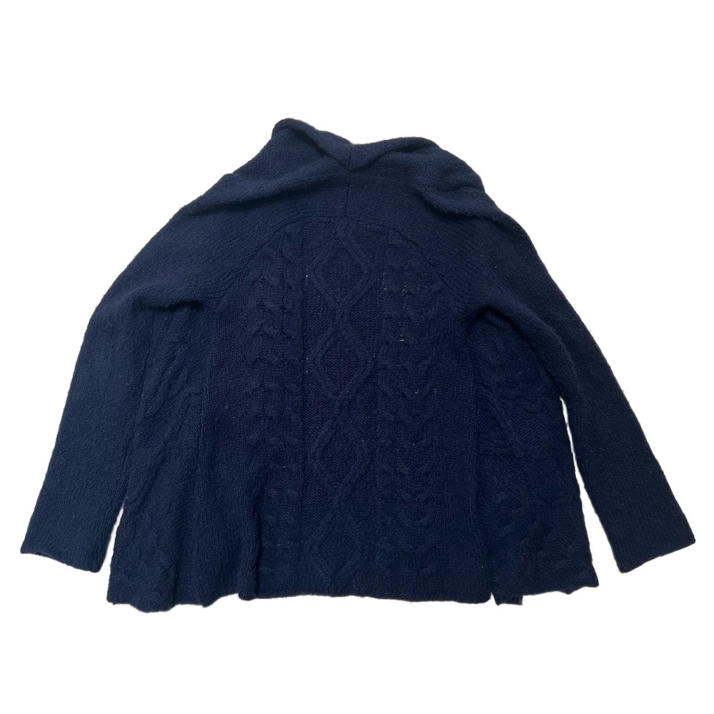 Free People Far Away Cable Knit Cardigan Womens Size M Blue Shawl Collar - Picture 6 of 13